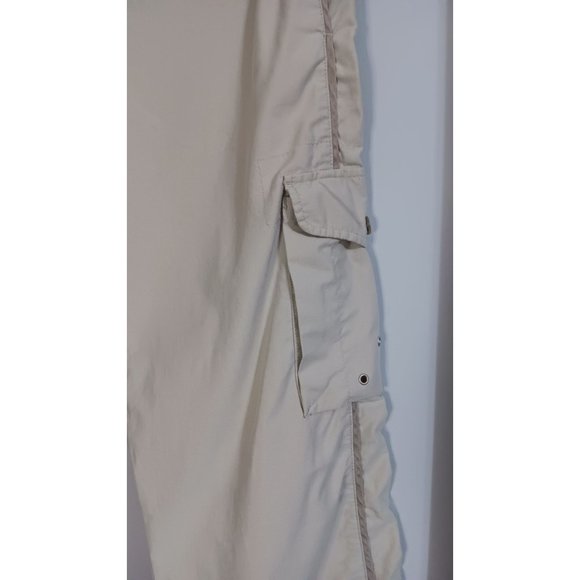 Athleta 8 Tan Cargo Pocket Outdoor Hiking Camping Casual Pants - Picture 2 of 7